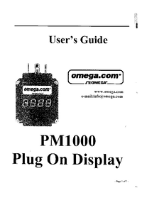 Thumbnail of document Manual - PM1001 Pressure Transmitter & Loop Powered pressure Monitor